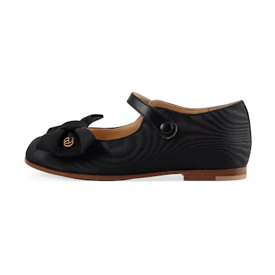 (Infant) Gucci Ballet Flat 'Black Bow'