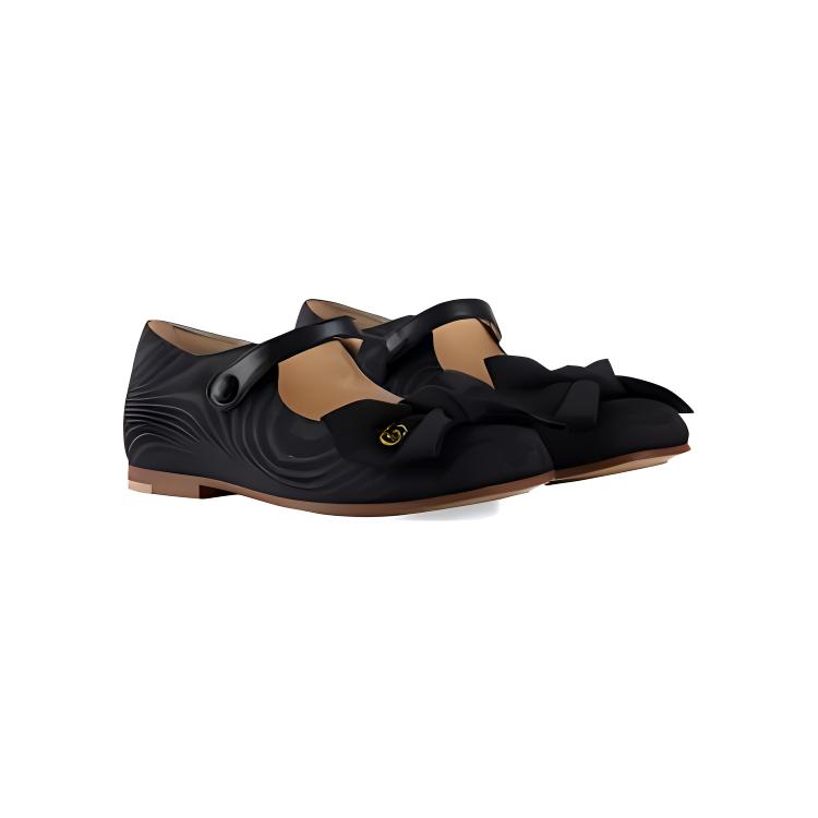 Lookbook (Infant) Gucci Ballet Flat 'Black Bow' 728344-FABD3-1049