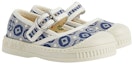 Lookbook (TD) Gucci Kanvas Buckle Flat 'Putih Biru' 681373-U4G20-4464