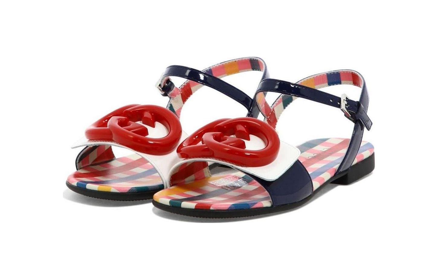 Lookbook (Infant) Gucci GG Buckle Sandal 'Navy' 681342-ALU80-4561