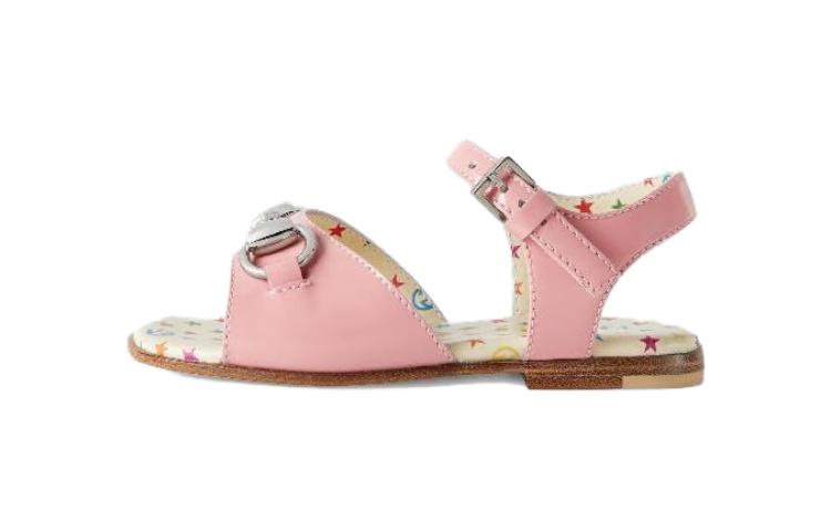 (Infant) Gucci GG Buckle Sparkling Sandals 'Pink' 681334-ALU00-5815