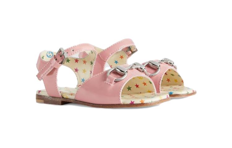 Lookbook (Infant) Gucci GG Buckle Sparkling Sandals 'Pink' 681334-ALU00-5815