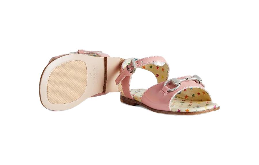 Purchase (Infant) Gucci GG Buckle Sparkling Sandals 'Pink' 681334-ALU00-5815