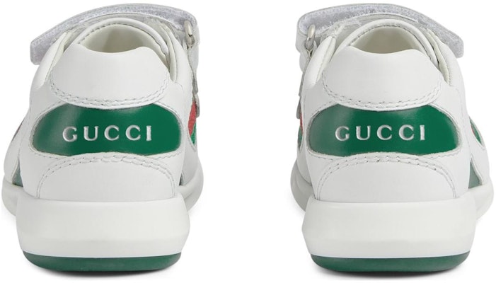 (Infant) Gucci Leather Hook-and-Loop Low 'White Green' 772404-AAC45-3145 Purchase (Infant) Gucci Leather Hook-and-Loop Low 'White Green' 772404-AAC45-3145