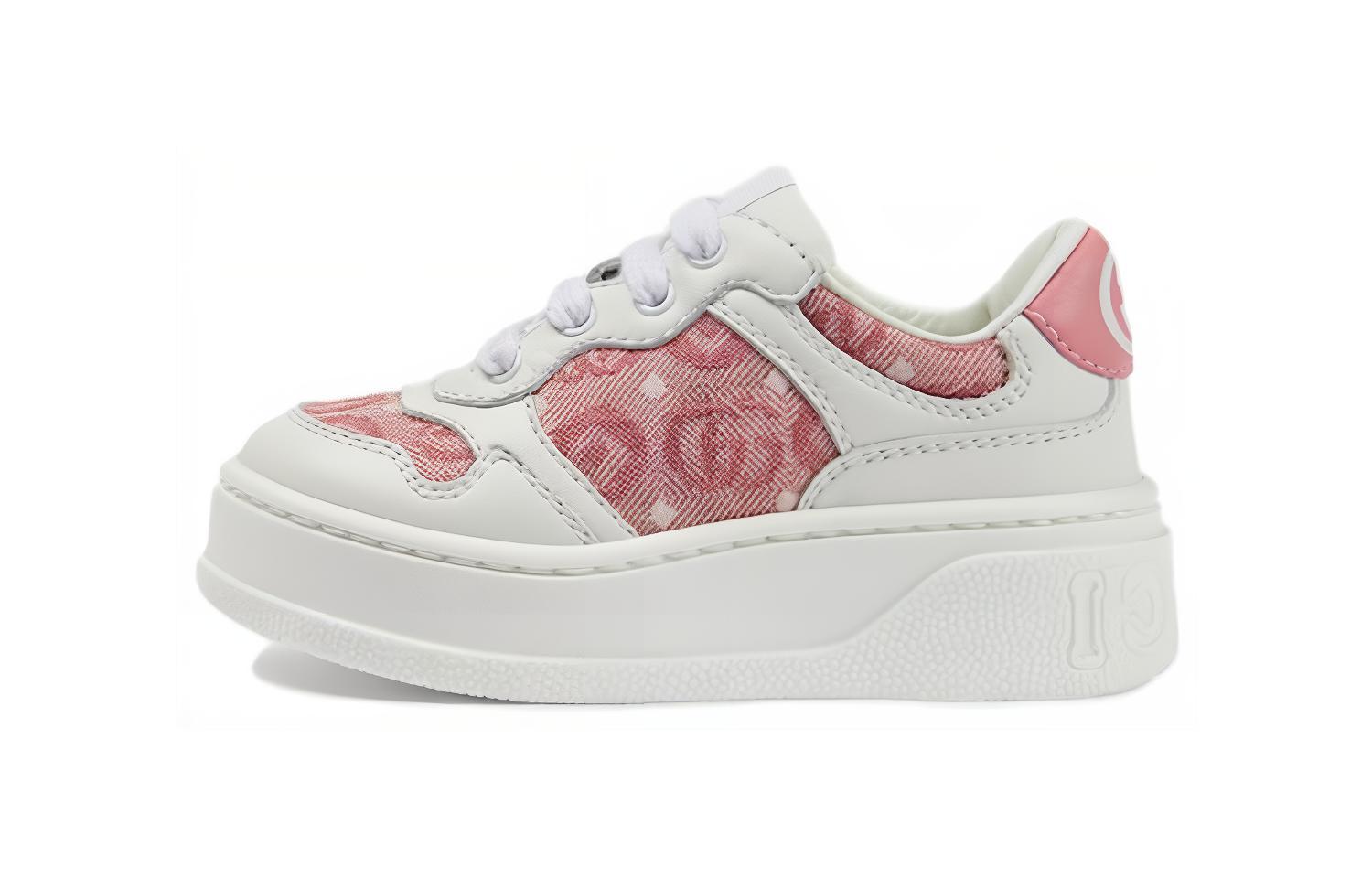 (Infant) Gucci Leather Low-Top 'Baby Steps White Pink' 755893-AACIH-9081