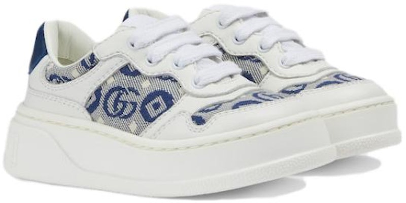 (TD) Gucci Sepatu Bayi Kulit Rendah Putih Biru 'Comfort' 755893-AACIH-9080 Lookbook (TD) Gucci Sepatu Bayi Kulit Rendah Putih Biru 'Comfort' 755893-AACIH-9080