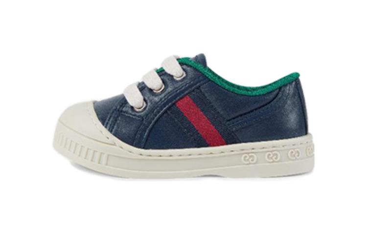 (Infant) Gucci Low Top Sneaker 'Blue Leather' 682247-17L10-4173