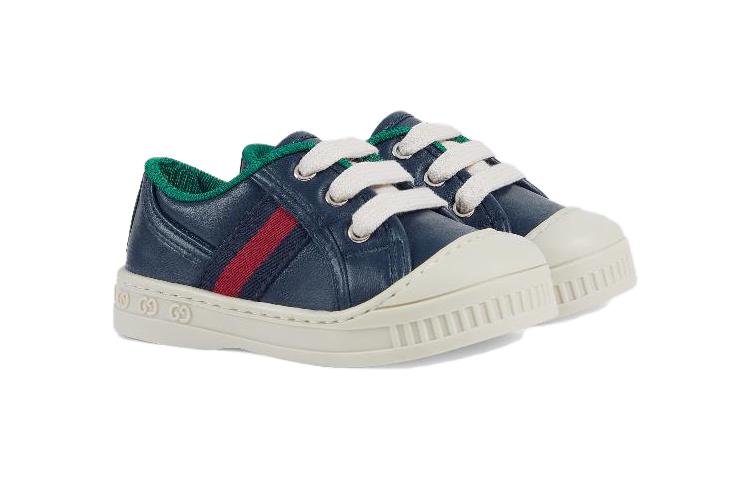 Order (Infant) Gucci Low Top Sneaker 'Blue Leather' 682247-17L10-4173