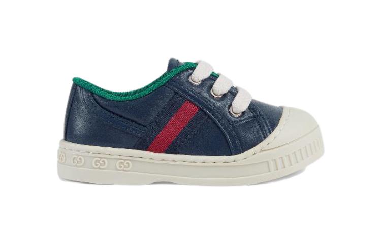 Order (TD) Zapatillas Gucci Bajitas 'Cuero Azul' 682247-17L10-4173