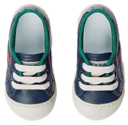 (Infant) Gucci Low Top Sneaker 'Blue Leather' 682247-17L10-4173 Lookbook (Infant) Gucci Low Top Sneaker 'Blue Leather' 682247-17L10-4173