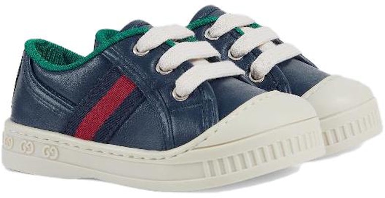 (Infant) Gucci Low Top Sneaker 'Blue Leather' 682247-17L10-4173 Lookbook (Infant) Gucci Low Top Sneaker 'Blue Leather' 682247-17L10-4173