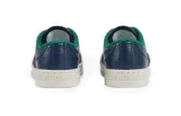 Shop (Infant) Gucci Low Top Sneaker 'Blue Leather' 682247-17L10-4173