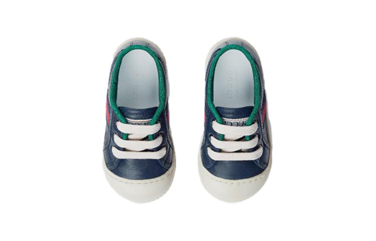 Shop (TD) Zapatillas Gucci Bajitas 'Cuero Azul' 682247-17L10-4173