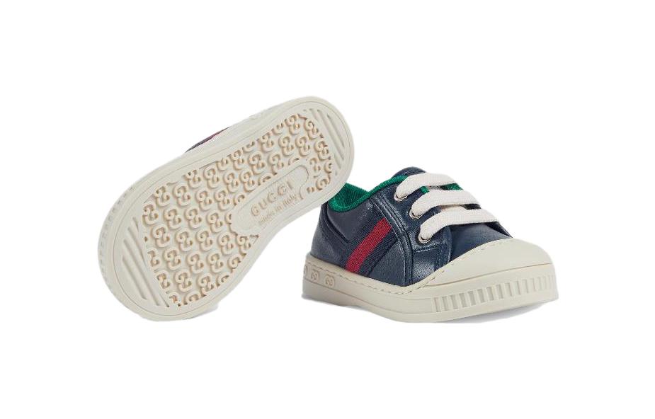 Purchase (Infant) Gucci Low Top Sneaker 'Blue Leather' 682247-17L10-4173
