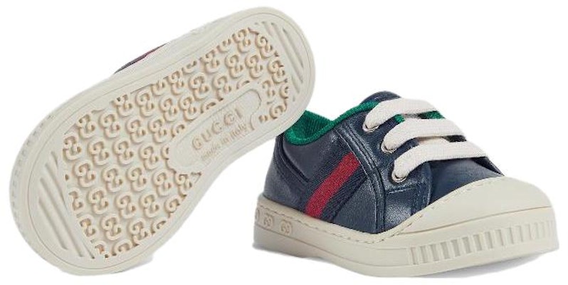 (Infant) Gucci Low Top Sneaker 'Blue Leather' 682247-17L10-4173 Purchase (Infant) Gucci Low Top Sneaker 'Blue Leather' 682247-17L10-4173