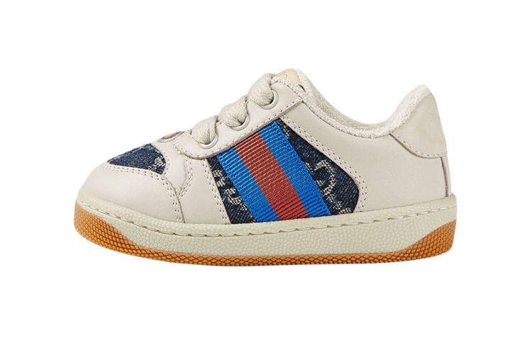 Buy 嬰兒 GUCCI 古馳 Screener GG琺瑯 时尚板鞋 白藍