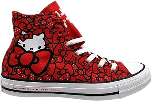 (Infant) Hello Kitty x Converse Chuck Taylor All Star Hi 'Fiery Red' 762997F Buy (Infant) Hello Kitty x Converse Chuck Taylor All Star Hi 'Fiery Red' 762997F