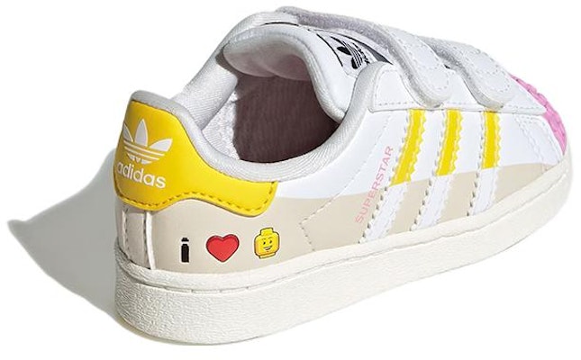 (TD) Sepatu adidas Superstar x LEGO 'Putih Kuning Pink' IF2912 Lookbook (TD) Sepatu adidas Superstar x LEGO 'Putih Kuning Pink' IF2912