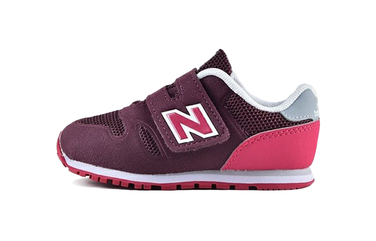 Buy 嬰幼兒 New Balance 373系列 魔鬼氈 減震防滑耐磨 低筒跑步鞋 紫紅色