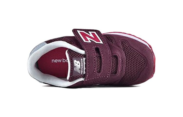 Lookbook 嬰幼兒 New Balance 373系列 魔鬼氈 減震防滑耐磨 低筒跑步鞋 紫紅色