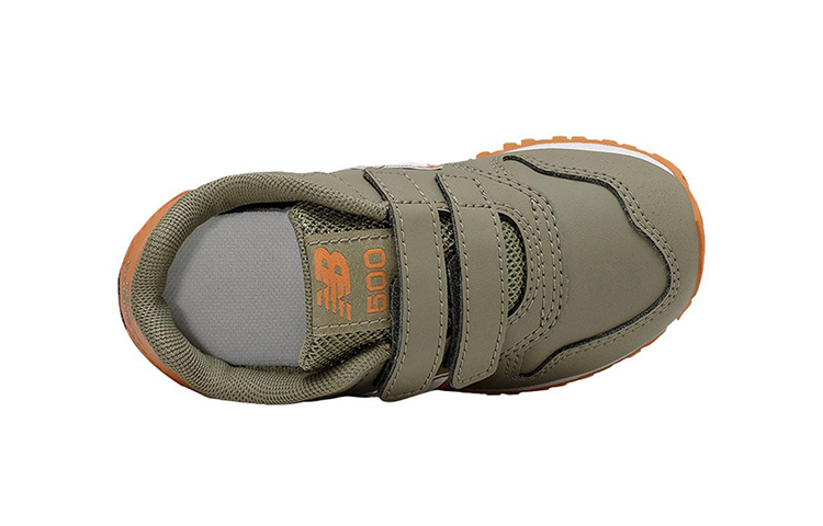 Lookbook 嬰兒 New Balance 500系列 魔鬼氈 復古低筒跑步鞋 軍綠色