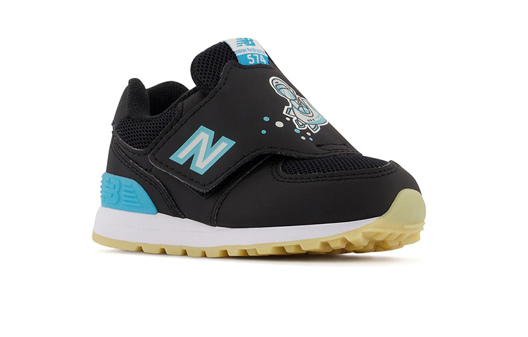 Lookbook 嬰兒 New Balance 574系列 復古低筒休閒運動鞋 黑藍