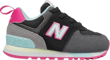 (Infant) New Balance 574 'Black Pink Glow' ID574PF1 (Infant) New Balance 574 'Black Pink Glow' ID574PF1