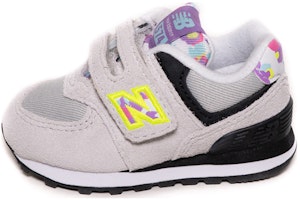(Infant) New Balance 574 'Grey Black Velcro' IV574W01 (Infant) New Balance 574 'Grey Black Velcro' IV574W01