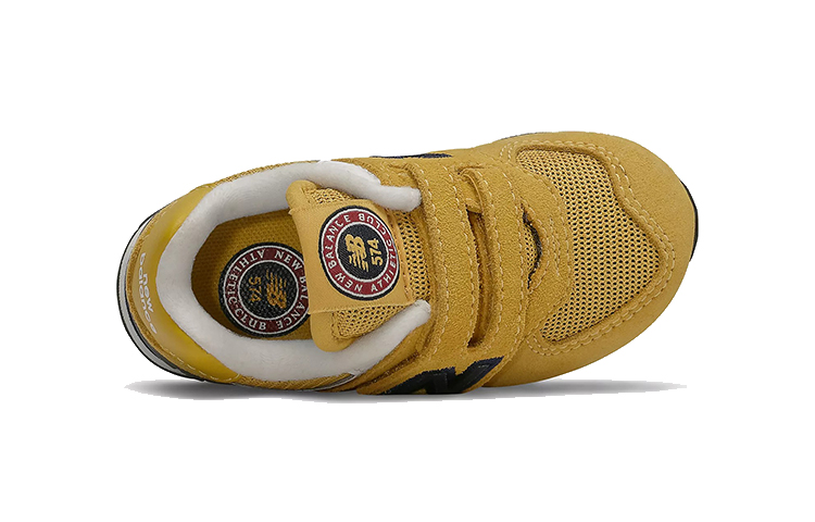 Lookbook 嬰兒 New Balance 574系列 魔術貼 減震防滑 低筒跑步鞋 黃色