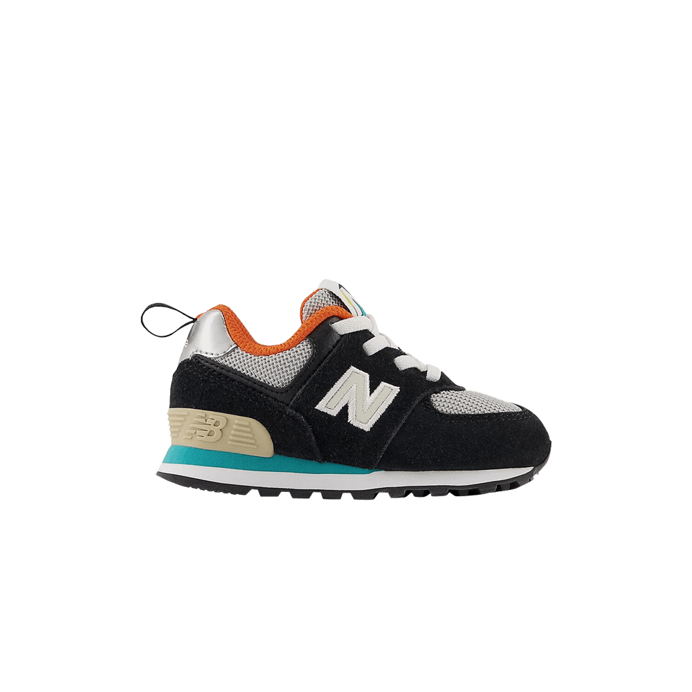 (Infant) New Balance 574 Bungee Lace 'Black Poppy' ID574BB1
