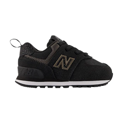 (Infant) NB 574 Bungee Lace Wide 'Black Metallic'