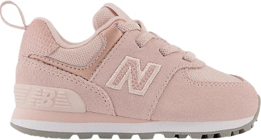 (Infant) New Balance 574 Bungee Lace Wide 'Pink Haze White' ID574EP1-W (Infant) New Balance 574 Bungee Lace Wide 'Pink Haze White' ID574EP1-W