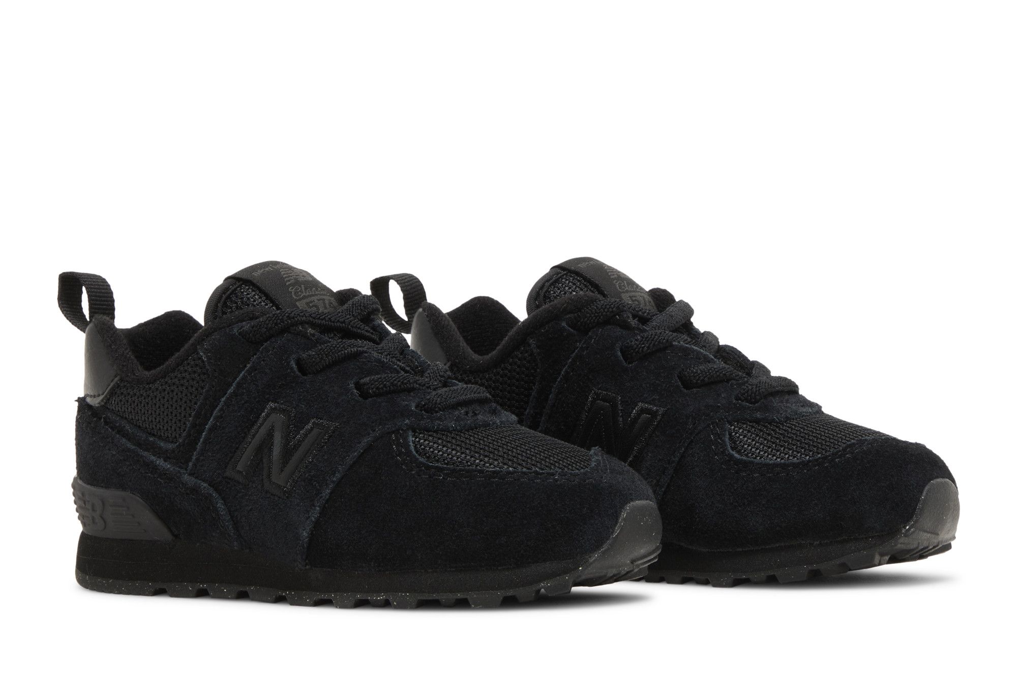 Cheap (Infant) New Balance 574 Bungee Wide 'Core Pack - Black' ID574EVE-W