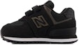 Buy (Infant) New Balance 574 Hook & Loop Wide 'Black Grey' IV574EB1-W
