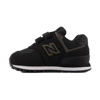 (Infant) NB 574 Hook & Loop Wide 'Black Grey'
