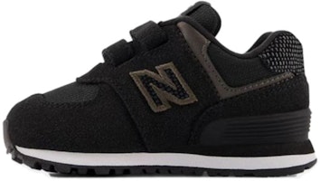 (Infant) New Balance 574 Hook & Loop Wide 'Black Grey' IV574EB1-W (Infant) New Balance 574 Hook & Loop Wide 'Black Grey' IV574EB1-W