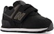 (Infant) New Balance 574 Hook & Loop Wide 'Black Grey' IV574EB1-W