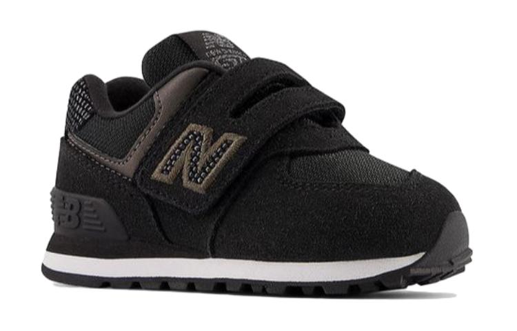 Order (TD) New Balance 574 Klittenband Breed ''Zwart Grijs'' IV574EB1-W