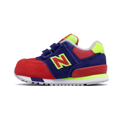 (Infant) NB 574 Hook and Loop 'Cut and Paste Red Purple'