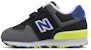 (Infant) New Balance 574 Hook and Loop 'Grey Black' IV574UJC