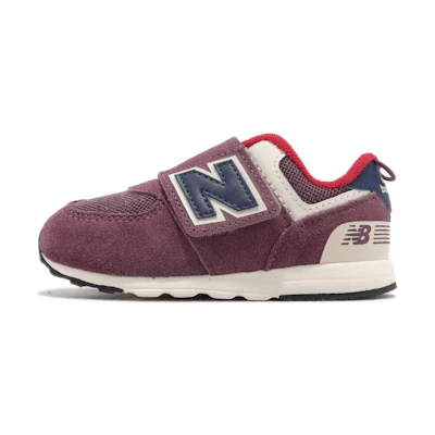 (Infant) NB 574 New-B Hook & Loop 'Washed Burgundy Navy'