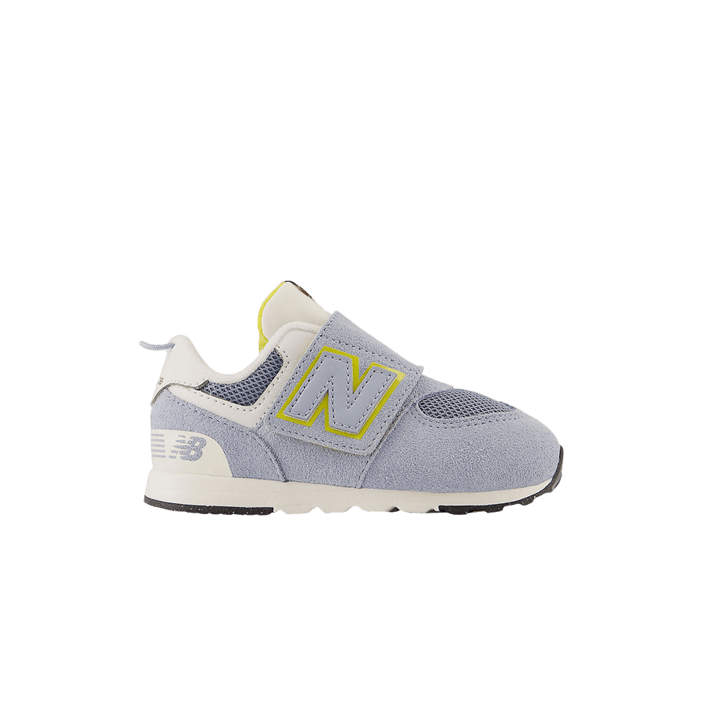 Buy (TD) New Balance 574 New-B Hook & Loop Wide 'Kelabu Artik Kuning' NW574KB1-W