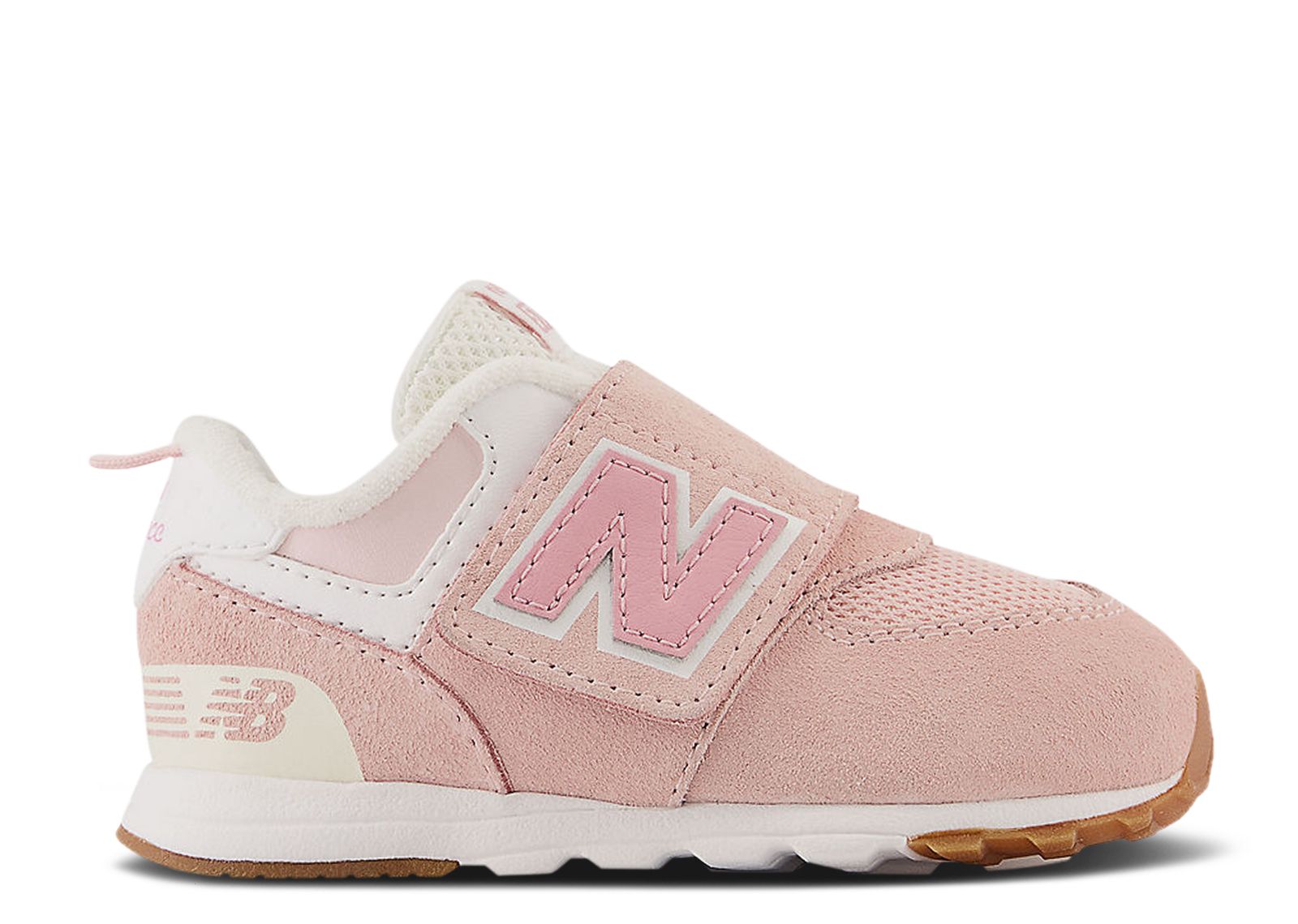 (Infant) New Balance 574 New-B Hook & Loop Wide 'NB Athletics - Crystal Pink' NW574CH1-W