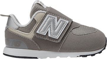 (Infant) New Balance 574 New-B Hook & Loop X-Wide 'Rain Cloud Silver Metallic' NW574GR-XW (Infant) New Balance 574 New-B Hook & Loop X-Wide 'Rain Cloud Silver Metallic' NW574GR-XW