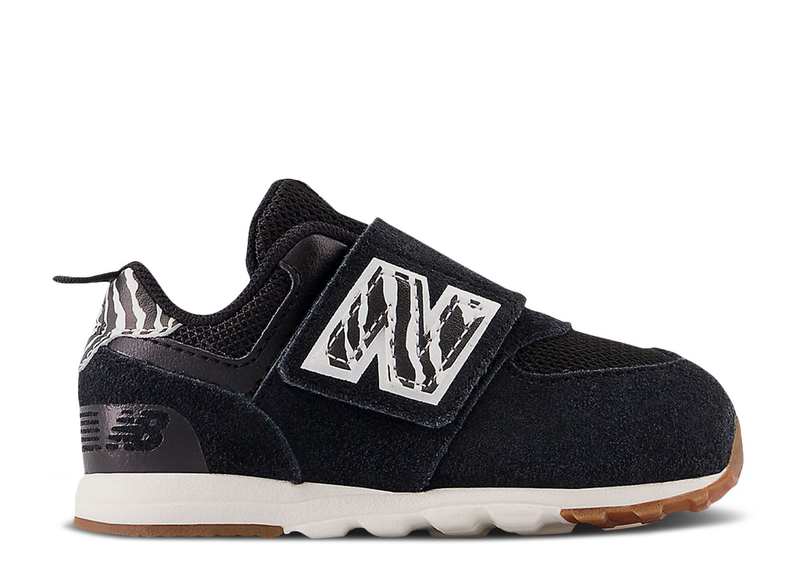 (Infant) New Balance 574 New-B Hook & Loop X-Wide 'Zebra' NW574AZ1-XW