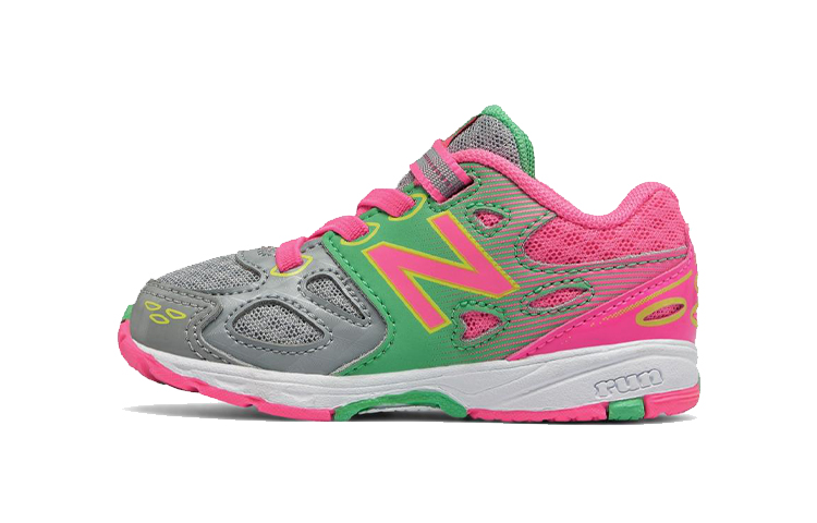 Buy 嬰兒 New Balance 魔鬼氈 680系列 v3 輕便透氣舒適 低筒跑步鞋 灰綠粉