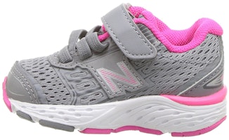 (Infant) New Balance 680v5 'Hook and Loop Grey Pink' KA680SSI (Infant) New Balance 680v5 'Hook and Loop Grey Pink' KA680SSI