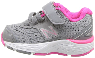 (Infant) New Balance 680v5 'Hook and Loop Grey Pink' KA680SSI (Infant) New Balance 680v5 'Hook and Loop Grey Pink' KA680SSI