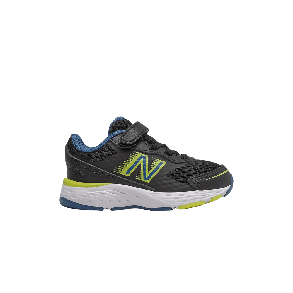 (Infant) New Balance 680v6 Bungee Wide 'Black Oxygen Blue Yellow' IA680BO6-W