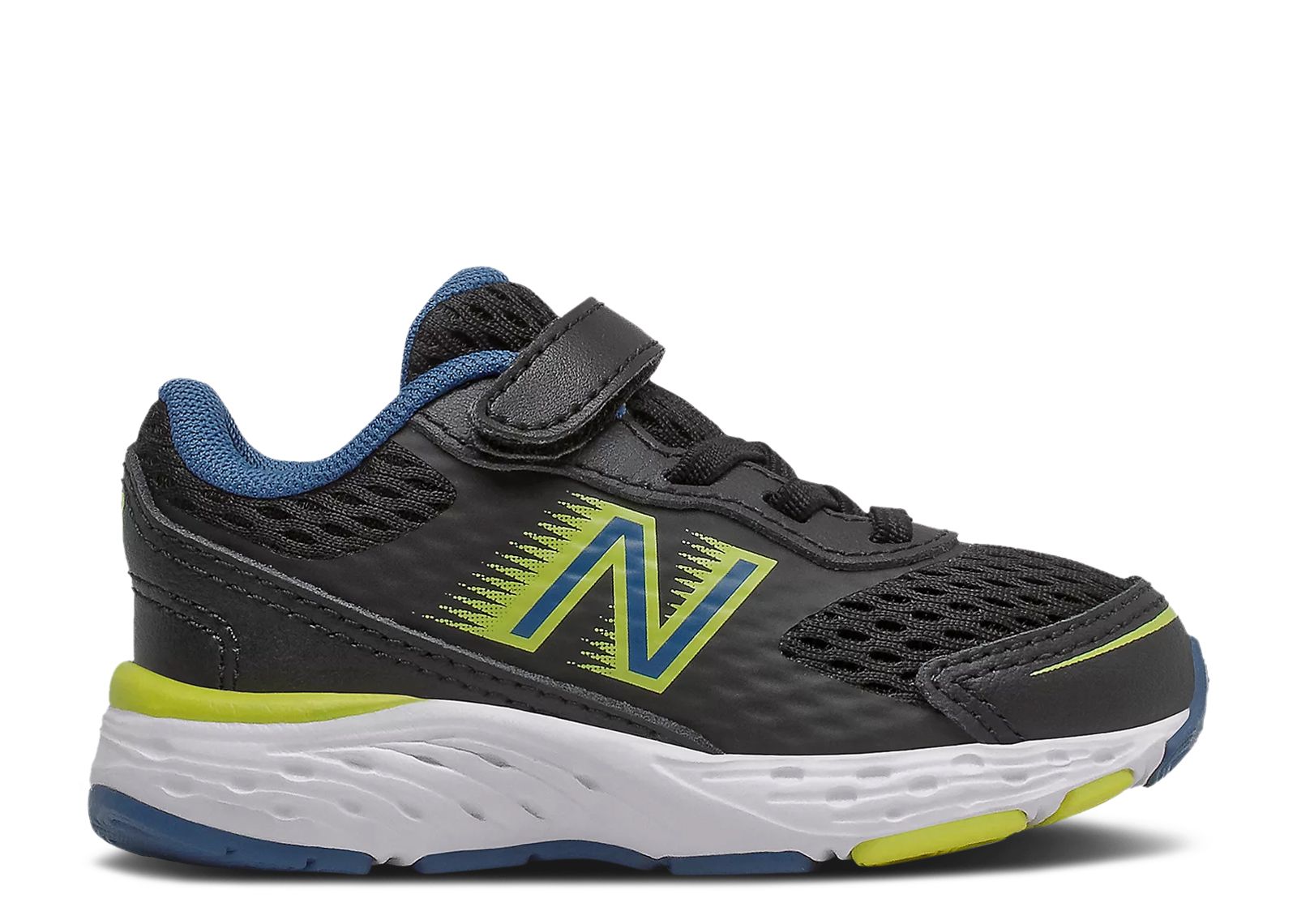 (Infant) New Balance 680v6 Bungee Wide 'Black Oxygen Blue Yellow' IA680BO6-W